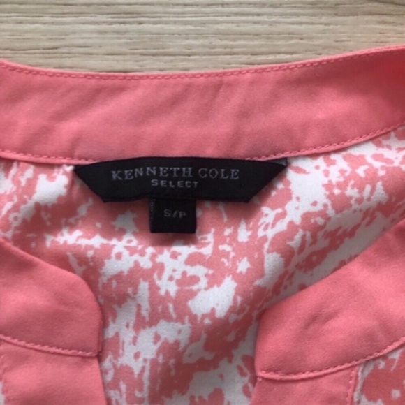Kenneth Cole Pink and White Patterned Blouse - Picture 5 of 8
